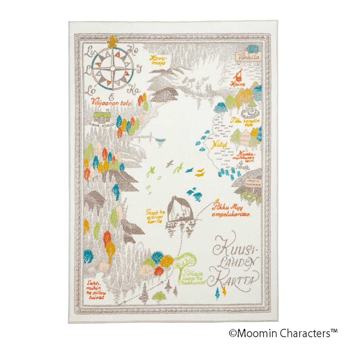 ムーミン谷の地図 ラグ / ムーミンダニノチズ ラグ (#1 アイボリー